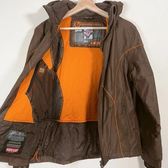 POWDER ROOM | MEN'S SKI BOARDING BROWN HOOD JACKET - Picture 8 of 15